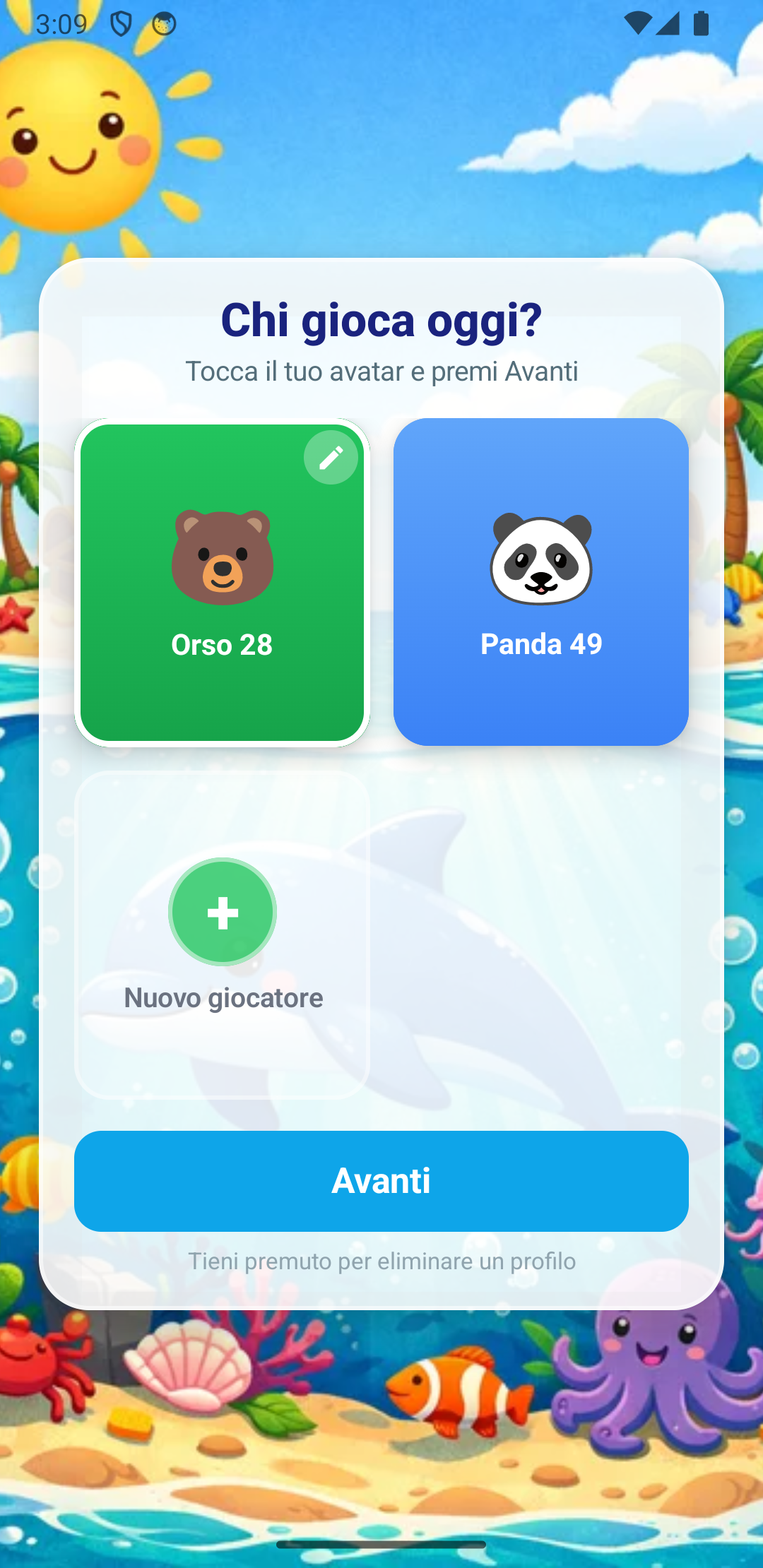 Selezione profilo